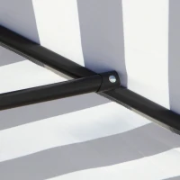 Outsunny Umbrela de Gradina Reglabila Φ227cm in metal Design dungat, Albastru si Alb(m-11)