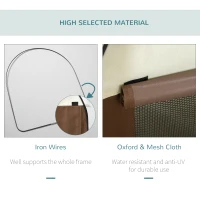 PawHut 97cm Foldable Pet Carrier for Large Medium Dogs, Portable Cat Carrier, Soft Travel Bag, Brown(m-4)