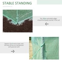 Outsunny 143x143x195 cm Walk in Greenhouse W/ Shelves-Dark Green(m-7)