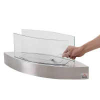 HOMCOM® KOMINEK ETANOLOWY BIOKOMINEK PALNIK 0,6 l 2 GODZINY SPALANIA BEZ DYMU stal szlachetna 60 x 20 x 25 cm(m-9)