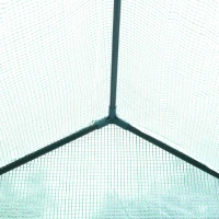 Outsunny 143x143x195 cm Walk in Greenhouse W/ Shelves-Dark Green(m-8)