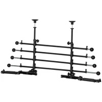 PawHut Reja de Seguridad de Coche para Perros Ajustable 85-140x40-50 cm Rejilla Separadora para Mascotas Negro(m-10)