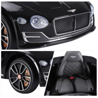 HOMCOM Bentley GT Licensed 12V Kids Electric Ride On Car with Remote Control Two Motors LED Light Music for 3-5 Years Black(m-10)