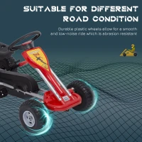 HOMCOM Kids Children Pedal Go Kart Manual Ride On Car Outdoor Vehicle for 3-4 Years Old(m-6)