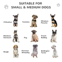 PawHut Wicker Covered Dog Bed, Waterproof Pet Sofa Outdoor with Adjustable Canopy, Soft Cushion for Small and Medium Dogs, Grey(m-8)