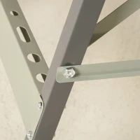 DURHAND 4-in-1 Work Bench, Saw Horse Folding Clamp Table w/ 4 Adjustable Clamping Pegs for DIY Home Garage, Grey(m-10)