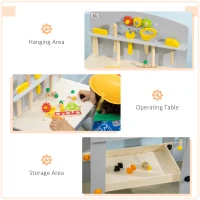 HOMCOM Kids Workbench Playset, with 31 Pieces, for Ages 3-6 Years(m-5)