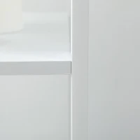 kleankin Tall Bathroom Cabinet Free Standing Slimline Cupboard Tallboy Unit Storage Organiser for Bathroom, Living Room, Kitchen(m-8)