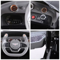 HOMCOM Bentley GT Licensed 12V Kids Electric Ride On Car with Remote Control Two Motors LED Light Music for 3-5 Years Black(m-9)