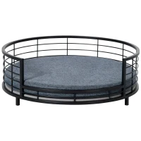 PawHut Raised Pet Bed, with Soft Cushion, for Small Dogs - Black(m-1)
