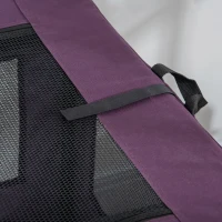 PawHut Large Medium Dog Crate Dog Carrier Dog Travel Crate Folding Fabric Soft 90Lx63Wx63Hcm-Purple(m-8)