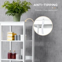 kleankin Tall Bathroom Cabinet Free Standing Slimline Cupboard Tallboy Unit Storage Organiser for Bathroom, Living Room, Kitchen(m-6)