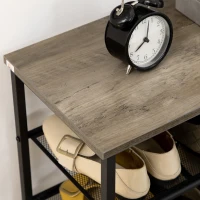 HOMCOM Estante Sapateira de 8 Níveis com Prateleiras de Grade para 21-24 Pares de Sapatos 60x28,5x126 cm Preto(m-9)