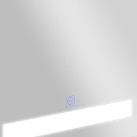 HOMCOM Armário Casa de Banho com Espelho e Luz LED 2 Prateleiras de Armazenamento e Interruptor Tátil 50x15x60cm Branco(m-9)