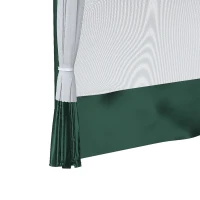 Outsunny Tenda Dobrável Tenda de Jardim com Proteção UV30 Altura Ajustável em 3 Níveis 2 Janelas e Bolsa de Transporte 2,7x2,7cm Branco e Verde(m-9)