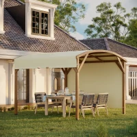 Outsunny Pergola, 3,2 x 3,08 m altana ogrodowa Patio Baldachim z ochroną przed promieniowaniem UV(m-2)