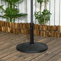 Outsunny Base para Chapéu de Sol de Cimento Suporte para Chapéu de Sol de 14 kg para Mastros de Ø32-38 mm Ø46x34 cm Preto(m-2)