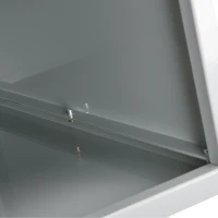 Outsunny Pflanzkübel, lackierter Stahl, wetterbeständig, 34 cm x 34 cm x 76 cm, Grau(m-9)