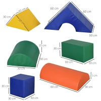 HOMCOM Bausteinset Schaumstoff Bausteine Bauklötze Bauspielzeug für Jungen und Mädchen Schaumstoffblöcke für 1–3 Jahre alt Kinder 11er-Set PU EPE(m-3)