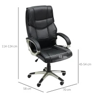 Vinsetto Executive Office Chair PU Leather Black(m-3)
