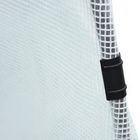 Outsunny Foliengewächshaus begehbares Gewächshaus 570 x 292 x 195 cm Gartentunnel Folientunnel Tunnelgewächshaus Treibhaus Garten Metall Weiß(m-12)