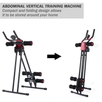 HOMCOM Banca Trainer Abdomen Power ABS cu Display Negru si Rosu(m-6)