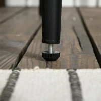 Outsunny Conjunto Móveis de Jardim 3 Peças Incluí Mesa com Bancada de Vidro Temperado e 2 Cadeiras com Almofadas Cinza(m-9)