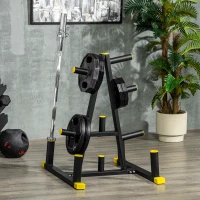 SPORTNOW Suport pentru greutati si mrene din otel si PP pentru discuri cu diametrul de 5 cm, 85,5x70x96 cm, negru(m-2)