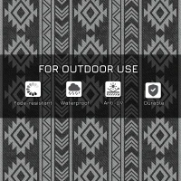 Outsunny Covor Exterior 1,8×2,75 m – Reversibil & Impermeabil, Plastic Paie(m-5)