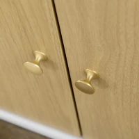 HOMCOM Carucior de bucatarie din PAL cu 4 rafturi deschise, un sertar si un dulap cu 2 usi, 80x39x85,5 cm, alb si stejar(m-8)