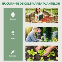Outsunny Sera Verticala Alb 4 Rafturi – Otel & PVC, Pentru Balcon/Terasa(m-6)