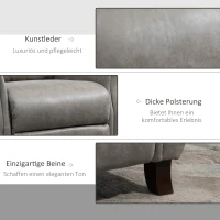 HOMCOM Relaxsessel mit Fußstütze, verstellbare Rückenlehne, 150° neigbar, 90 cm x 95 cm x 107 cm, Grau(m-5)