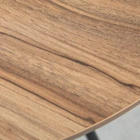 HOMCOM Set de Masa si Scaune de Bar din 3 Piese cu Cadru Metalic Robust, Blat Inalt Biostro Dinette, 2 Scaune Captusite pentru Bucatarie, Spatiu Mic, Asamblare Usoara, Maro(m-8)