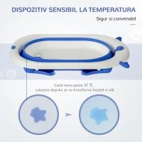 Homcom Cadita Pliabila Copii 0-3 Ani – Cu Termometru & Pernuta(m-8)