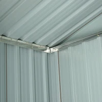 Outsunny 6.4 x 3.6ft Garden Metal Storage Shed w/ Double Sliding Door and Air Vents, Tool Storage for Backyard Patio Lawn, Grey(m-7)