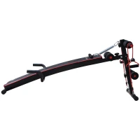 HOMCOM Sit Up Workout Bench, Steel-Black Red(m-9)