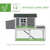 PawHut 160cm Wooden Chicken Coop Hen Hutch Poultry House Nesting Cage Planting Box(m-4)