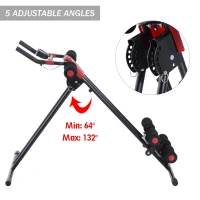 HOMCOM Banca Trainer Abdomen Power ABS cu Display Negru si Rosu(m-7)