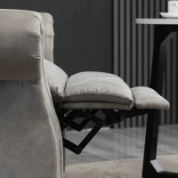 HOMCOM Relaxsessel mit Fußstütze, verstellbare Rückenlehne, 150° neigbar, 90 cm x 95 cm x 107 cm, Grau(m-7)