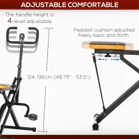 HOMCOM Aparat de vaslit, aparat pliabil pentru antrenarea fesierilor cu niveluri reglabile si monitor LCD(m-6)