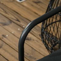 Outsunny 3-cz. Zestaw mebli ogrodowych z rattanu meble balkonowe zestaw bistro z poduszką siedziska(m-8)