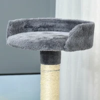 PawHut Ansamblu de Joaca pentru Pisici cu inaltime de 200 cm, cu Stalpi din Sisal, Compartimente si Hamace din PAL si Plus(m-9)