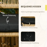 Outsunny 3-cz. Zestaw mebli ogrodowych z rattanu meble balkonowe zestaw bistro z poduszką siedziska(m-5)