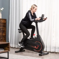 HOMCOM Bicicleta Antrenament Magnetica Profesionala Sa Reglabila 100x50x116-126cm Nero(m-12)