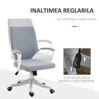 Vinsetto Scaun Ergonomic Birou – Pivotant, Reglabil & Cu Balansoar(m-4)