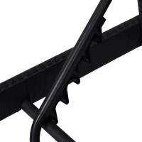 Outsunny 2 Seater Rattan Sun Lounger Set, Steel Frame-Black/Cream White(m-8)