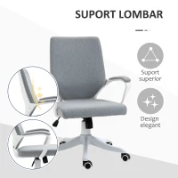 Vinsetto Scaun Ergonomic Birou – Pivotant, Reglabil & Cu Balansoar(m-7)