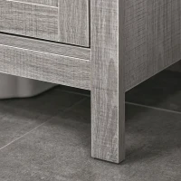 Kleankin Dulap de depozitare pentru chiuveta cu 2 usi si raft deschis, gri(m-10)