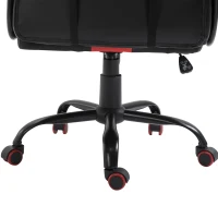 Vinsetto Scaun de Birou ergonomic Inaltime Reglabila cu Perna, Negru si Rosu, 66x64x116-126 cm(m-10)