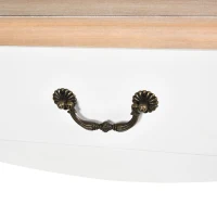 HOMCOM Console Table with 2 Convenient Storage Drawers, Tabletop for Display, and Vintage Design, White(m-8)